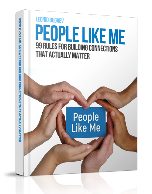 People Like Me book cover by Leonid Bugaev: 99 Rules for Building Connections That Actually Matter